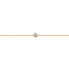 Sterling silver bracelet with bezel set CZ