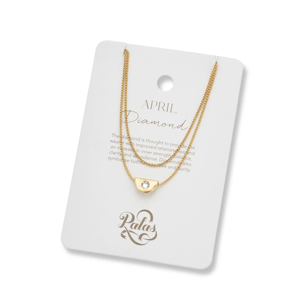 Yellow Gold 18ct Plate Birthstone Necklace