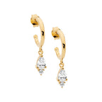 Marquise Set Cubic Zirconia Stud Earrings, 3 Colours