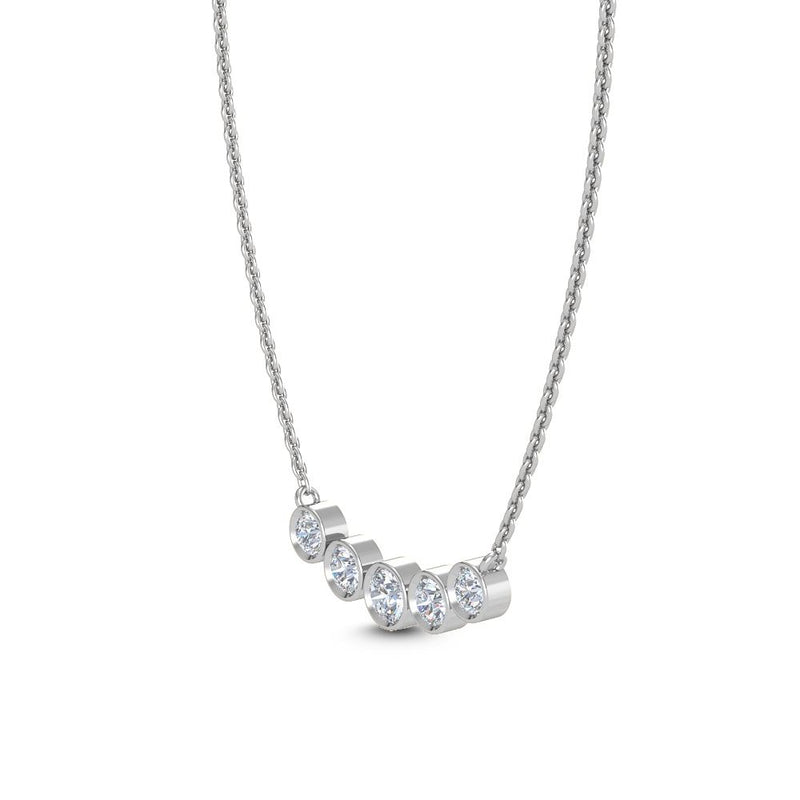 5 Stone Diamond necklace