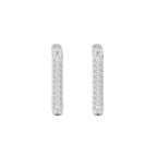 Square Diamond Hoop Earrings - 2 Colours
