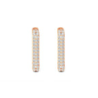 Square Diamond Hoop Earrings - 2 Colours