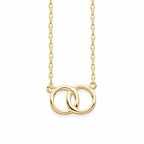 Double Joined Ring Fine Chain Necklace