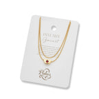 Yellow Gold 18ct Plate Birthstone Necklace