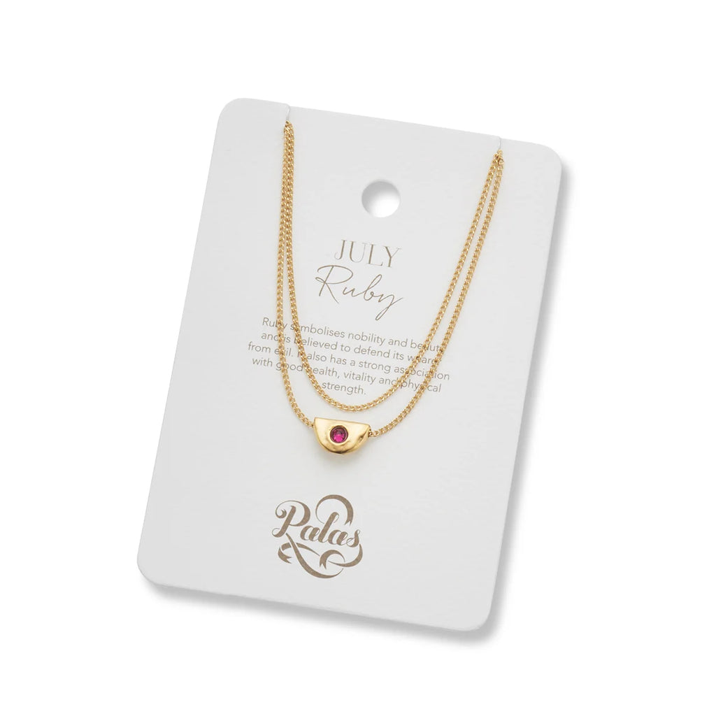 Yellow Gold 18ct Plate Birthstone Necklace