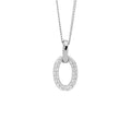 Oval Cubic Zirconia Pendant with Coloured Bale - 3 Colours