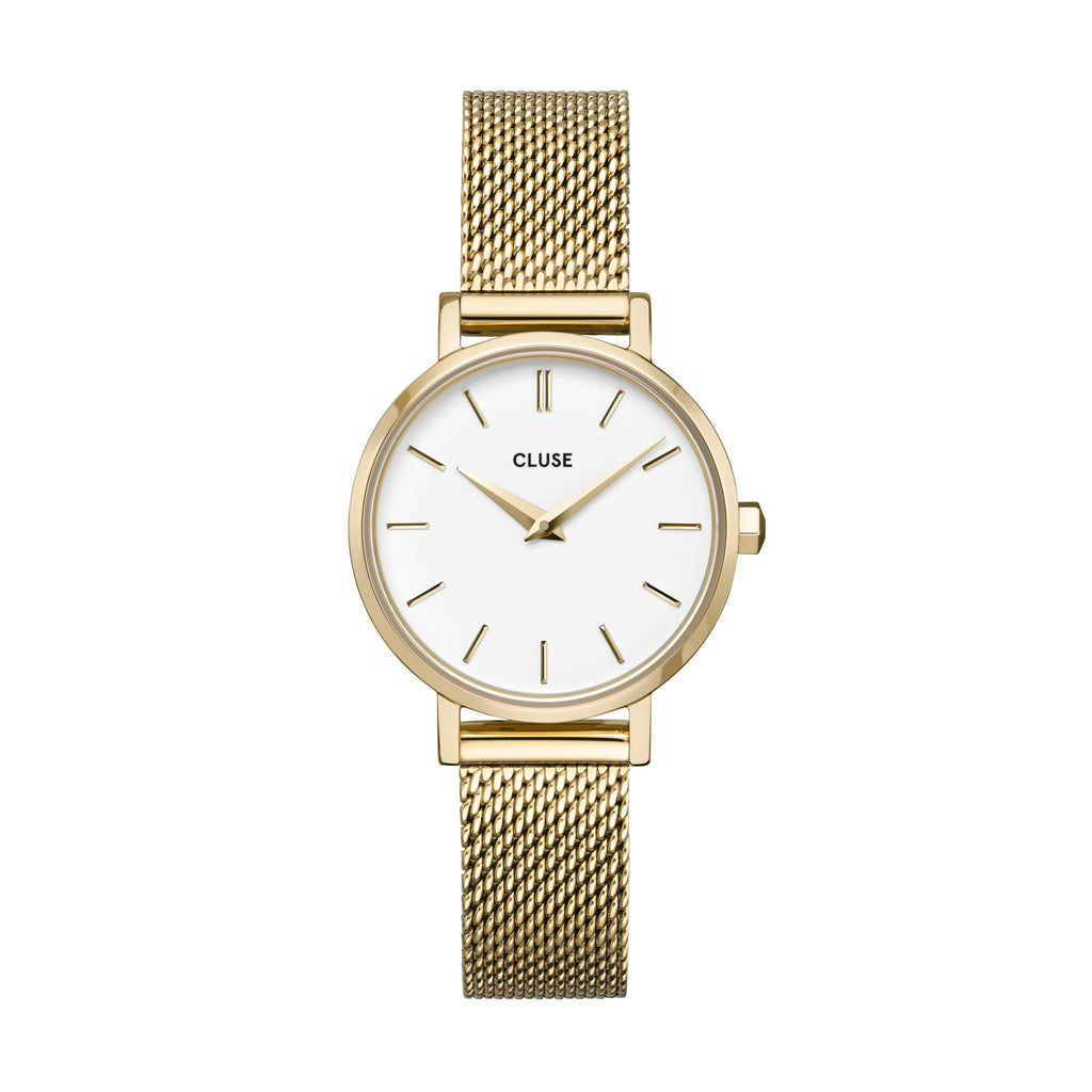 Cluse Boho Chic Petite Mesh Watch - Yellow Gold Plated