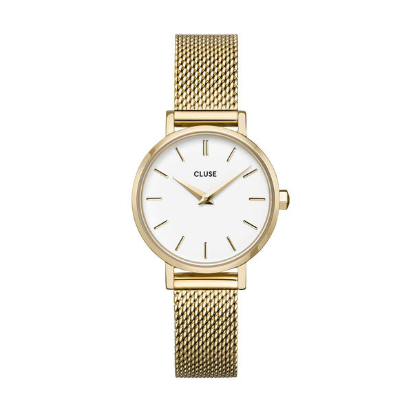 Cluse Boho Chic Petite Mesh Watch - Yellow Gold Plated