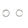9ct Yellow Gold CZ Open Circle Studs-3 Colours