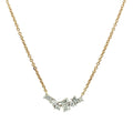 9ct Yellow Gold Brilliant and Baguette Diamond Pendant
