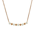 9ct Rose Gold and Diamond Bar Necklace