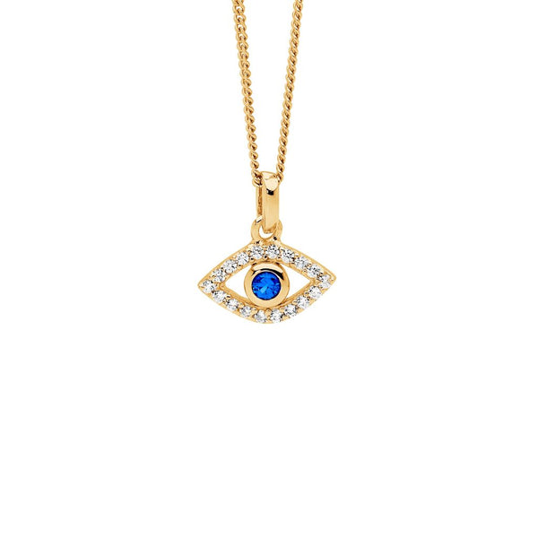 Silver Cz Evil Eye Necklace- 3 Colours