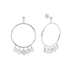 Stainless Steel Open Circle Disc Earrings – 3cm Long