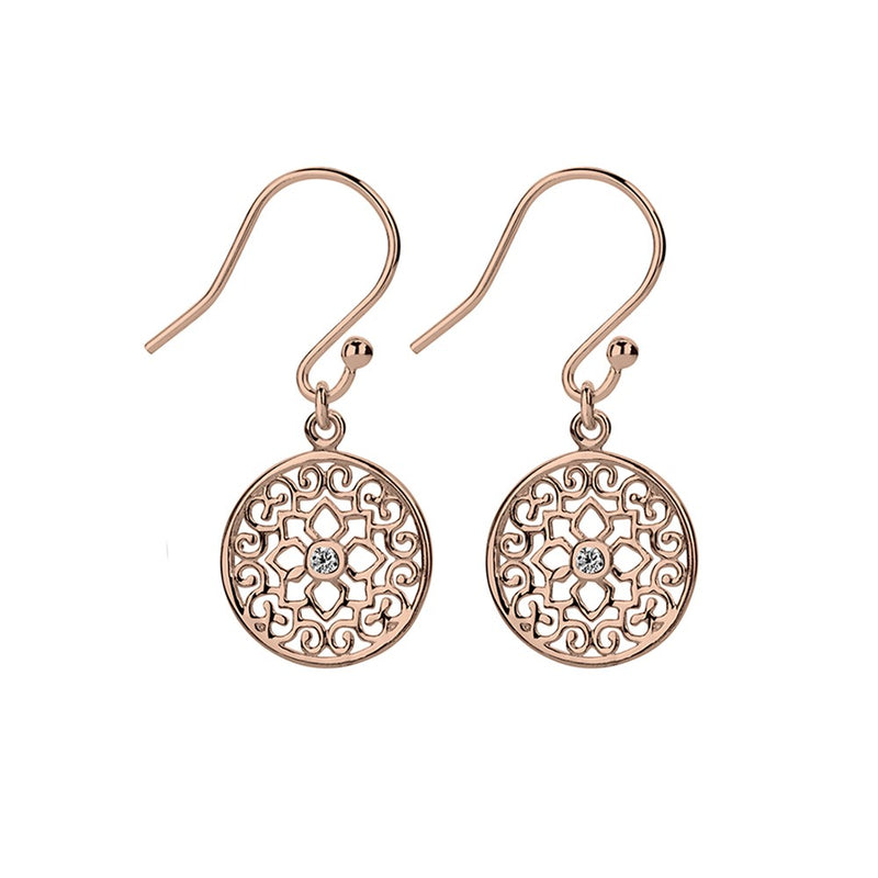 Sterling Silver Fancy Drop Filigree Earrings-3 Colours