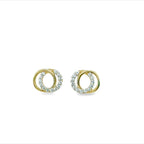 9ct Yellow Gold Double Circle Earrings