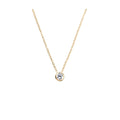 Sterling Silver Rose Gold Plated Necklace with bezel set CZ pendant- 3 Colours