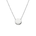 Sterling Silver Circle  Disc Necklace- 3 Colours