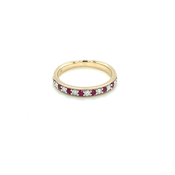 Natural Ruby & Diamond Band