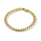 Gents Stainless Steel Black Curb Bracelet-4 Colours