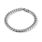 Gents Stainless Steel Black Curb Bracelet-4 Colours