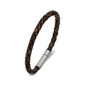 Gents Brown Leather Bracelet